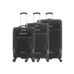Zestaw walizek Saxoline Soft czarny set (S/M/L)